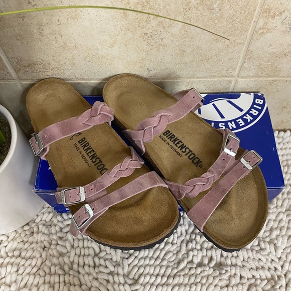 BIRKENSTOCK Women's Franca Braided Lavender LEATHER Sandals 38 Regular ($130) - Picture 2 of 10